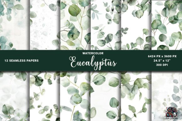 Download Seamless Eucalyptus Soft Green Papers - Soft green Collection
