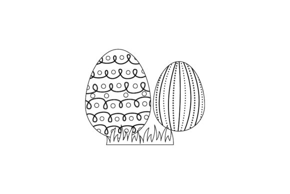 Download Easter Illustration Design Vector Black and White - Design Collection