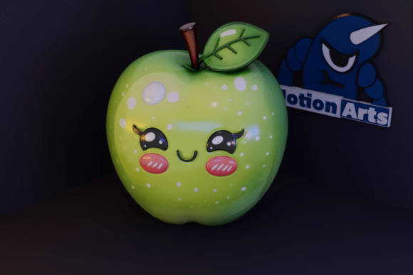 Download Soft Green Apple&nbsp;STL 3D Model for Easy 3D Print - Soft green Collection