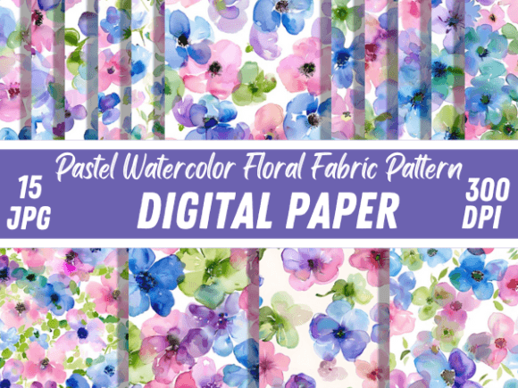 Download Pastel Watercolor Floral Fabric Pattern - Premium Resources