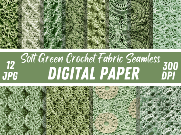Download Soft Green Crochet Fabric Backgrounds - Soft green Collection