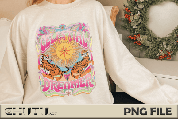 Download Celestial Dreamer Boho Tiger Design - Design Collection