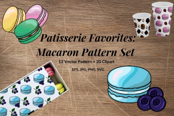 Download Patisserie Favorites Macaron Pattern - Premium Resources