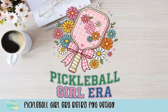 Download Pickleball Girl Era Retro PNG Design - Design Collection