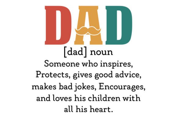 Download Father's Day SVG Design,Dad [dad] Noun - Design Collection