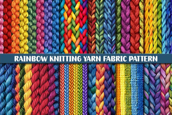 Download Rainbow Knitting Yarn Fabric Pattern - Premium Resources