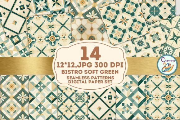 Download Digital Papers Set: Soft Green - Soft green Collection