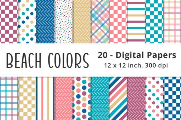 Download Beach Colors Digital Scrapbook Paper - Digital scrapbook paper Collection