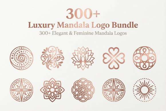 Download 300 Mandala Logo Designs – Geometric Flo - Design Collection