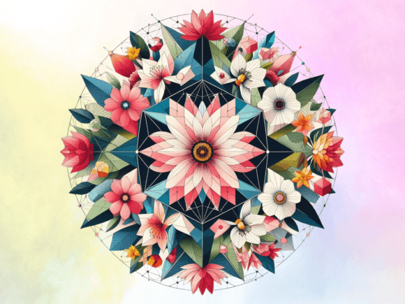 Download Geometrical Design Birth Month Flowers - Design Collection